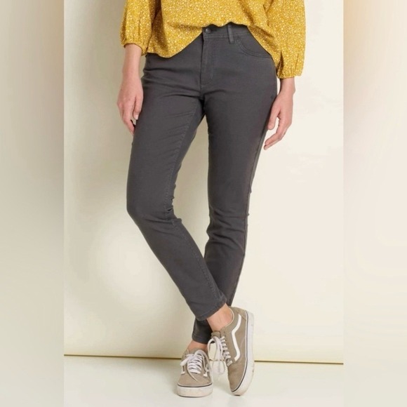 Toad&Co Denim - Toad&Co Gray Lola Skinny Jeans for Women size 10 Organic cotton cottagecore‎